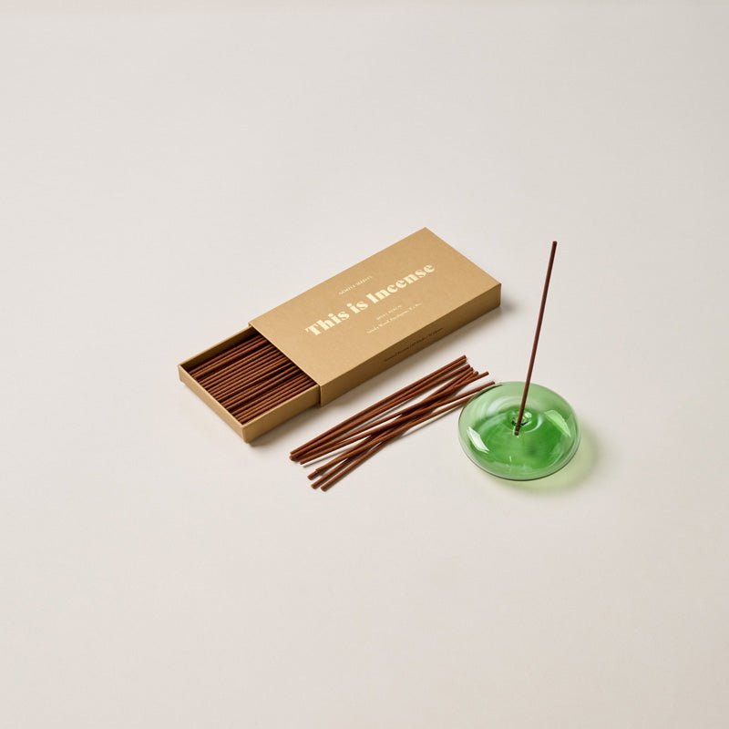 This is Incense Glass Incense Holder Green