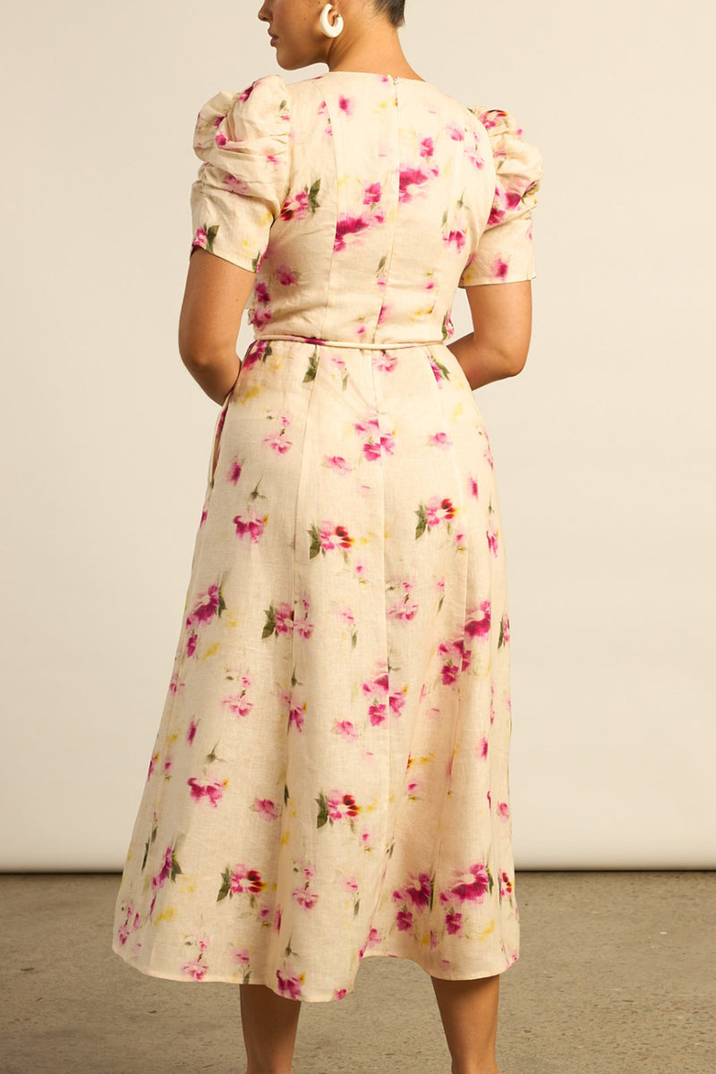 Glimmer Dress Watercolour Bloom