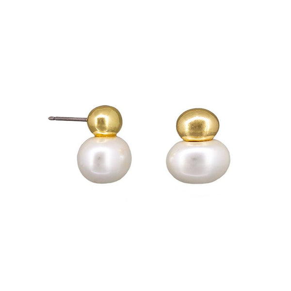 Find Gold and Pearl Lumi Earrings - Tiger Tree at Bungalow Trading Co.