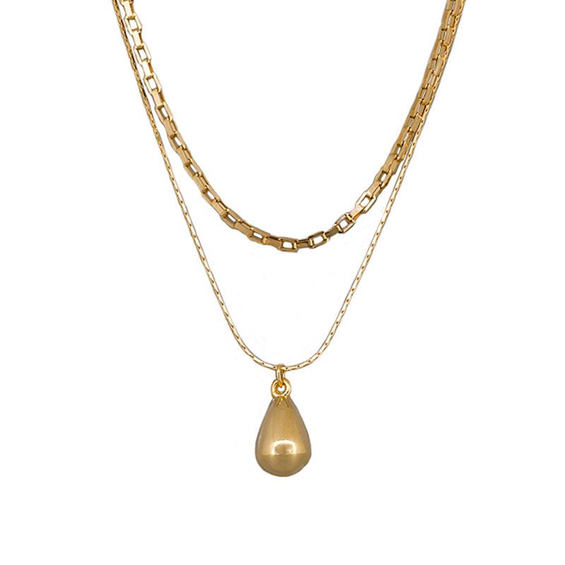 Find Gold Double Chain Drop Necklace - Tiger Tree at Bungalow Trading Co.