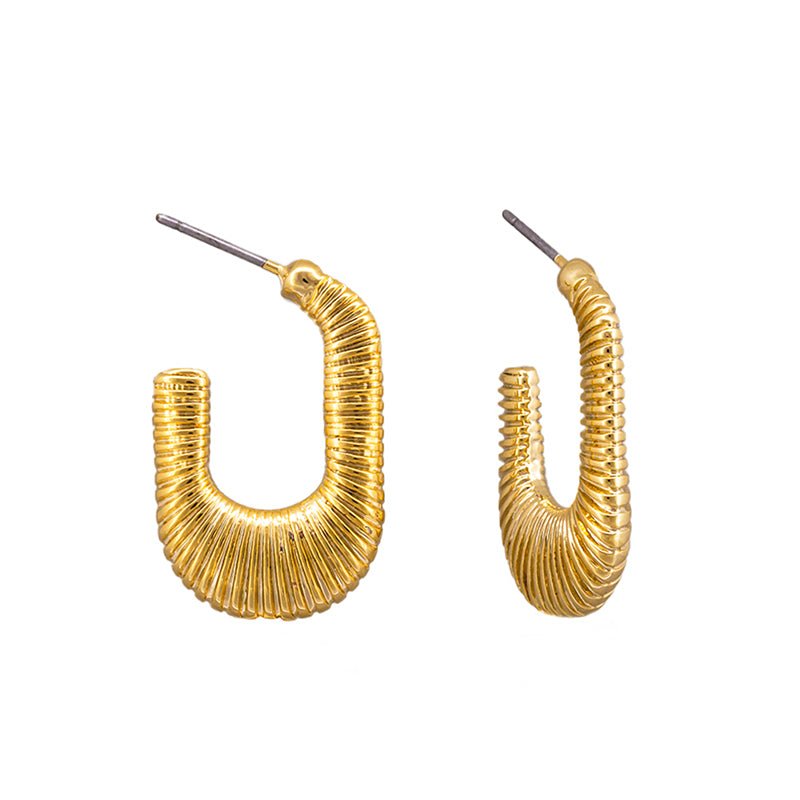 Find Gold Drew Hoop Earrings - Tiger Tree at Bungalow Trading Co.