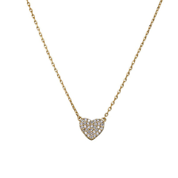 Find Gold Gala Crystal Heart Necklace - Tiger Tree at Bungalow Trading Co.