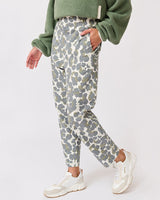 Find Grace Pant Khaki Leopard - Cartel & Willow at Bungalow Trading Co.