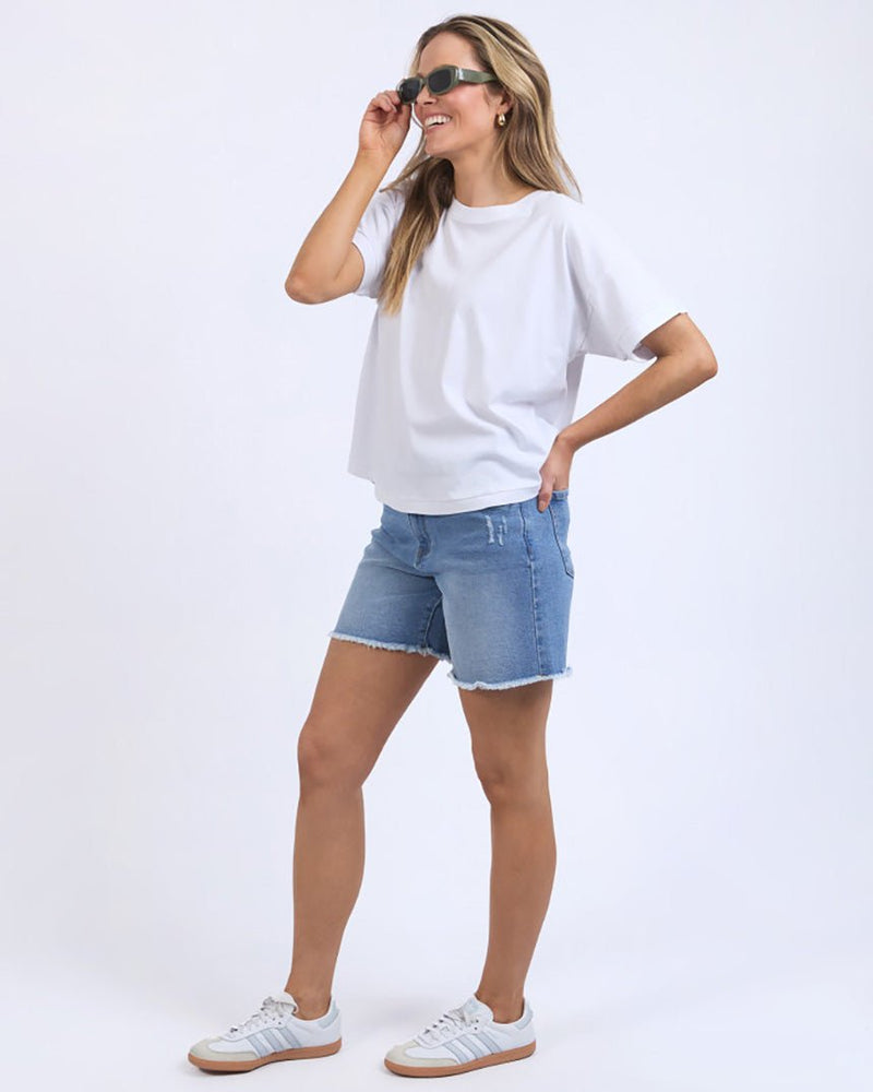 Find Habitat Tee White - Foxwood at Bungalow Trading Co.