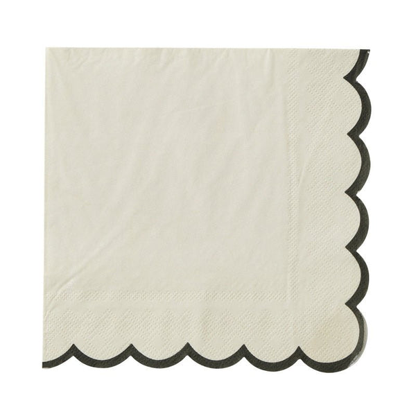 Find Halcyon Ivory/Black Paper Napkin Pack of 20 - Coast to Coast at Bungalow Trading Co.