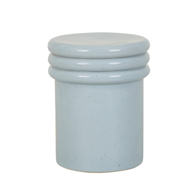 Find Hanson Round Side Table Pale Blue - Globewest at Bungalow Trading Co.