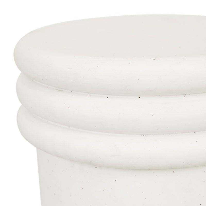 Find Hanson Round Side Table White Speckle - Globewest at Bungalow Trading Co.