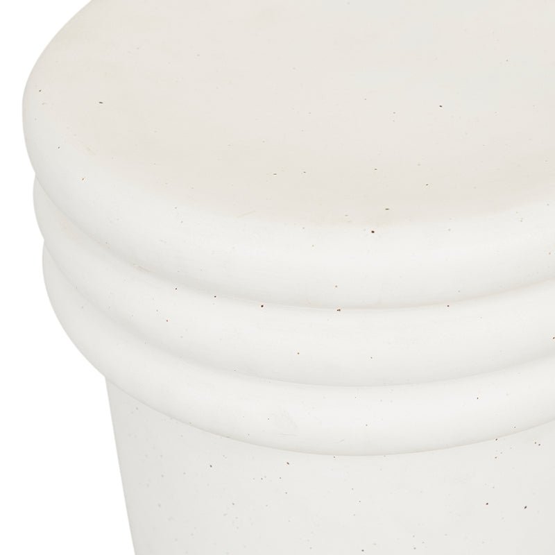 Find Hanson Round Side Table White Speckle - Globewest at Bungalow Trading Co.