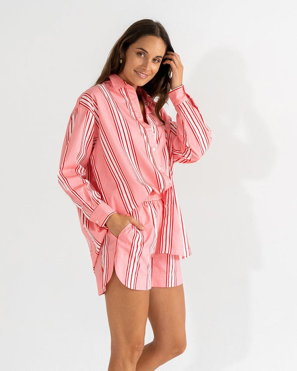 Find Harlem Shirt Candy Stripe - Elms + King at Bungalow Trading Co.