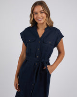 Find Harlow Dress Navy - Foxwood at Bungalow Trading Co.