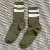 Find Her Socks Varsity Fern/White - Le Bon Shoppe at Bungalow Trading Co.