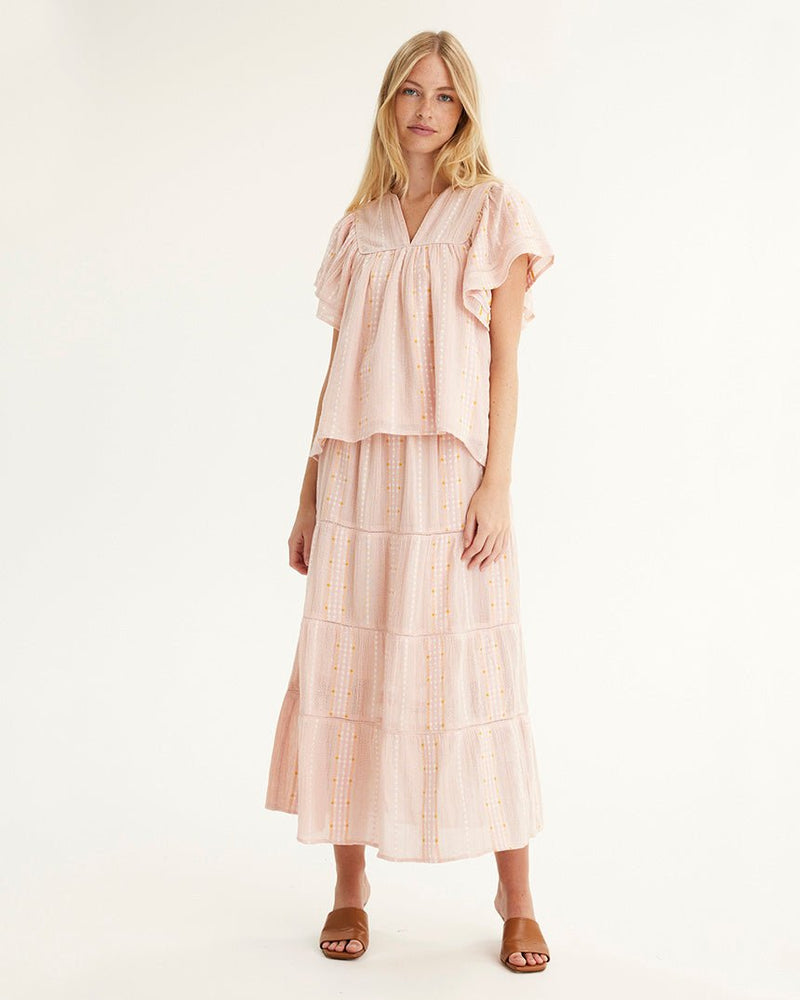 Find Hiba Skirt Soft Rose - Summery Copenhagen at Bungalow Trading Co.