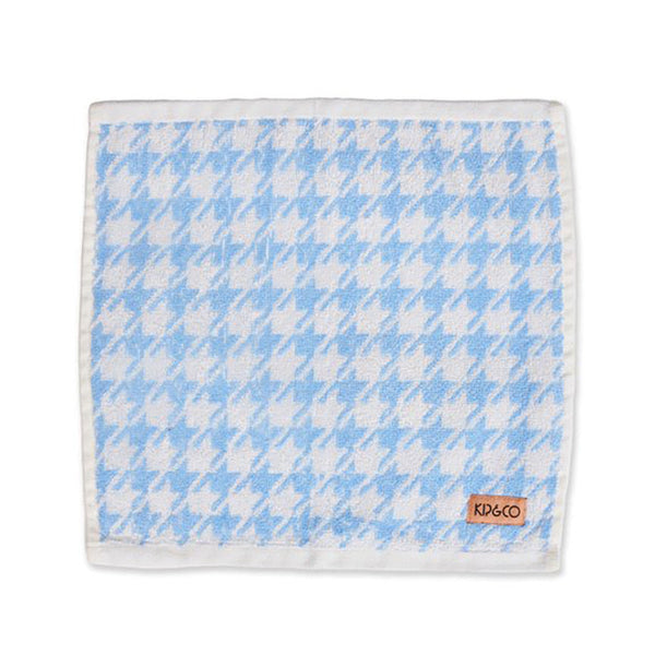 Houndstooth Blue Terry Face Washer