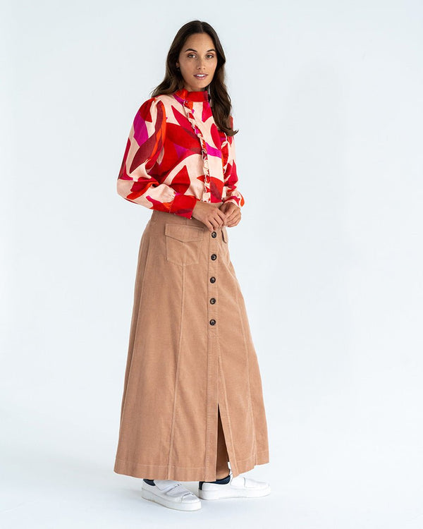 Find Hudson Maxi Skirt Camel - Elms + King at Bungalow Trading Co.