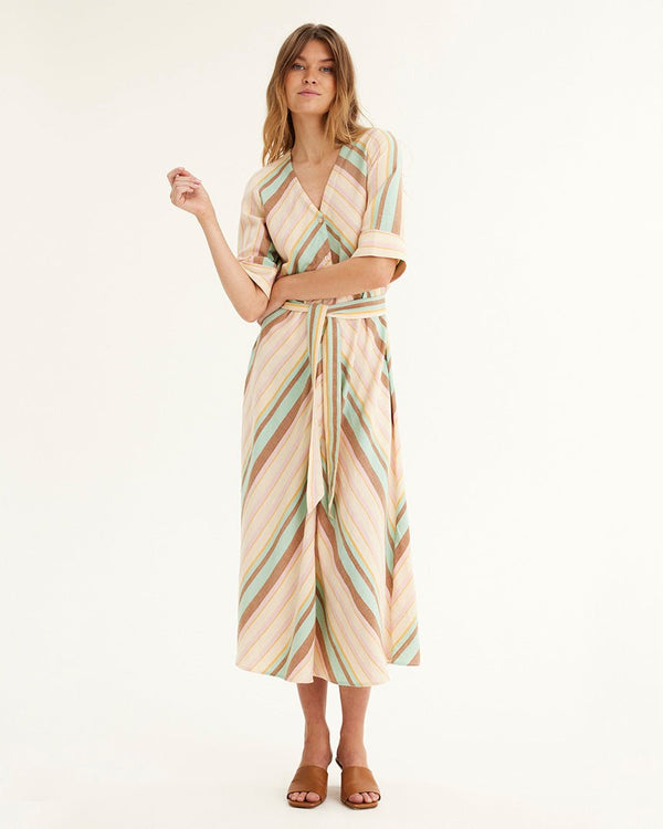 Find Imana Button Dress Ocean Weave - Summery Copenhagen at Bungalow Trading Co.