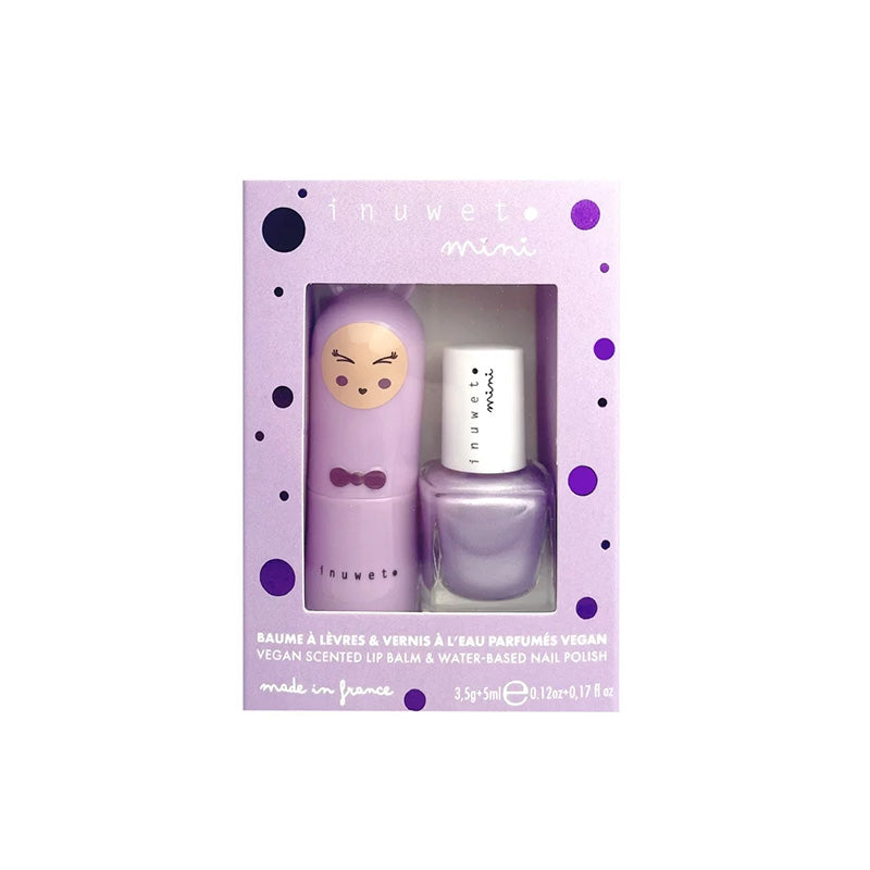 Marshmallow Lip Balm + Blueberry Polish Duo