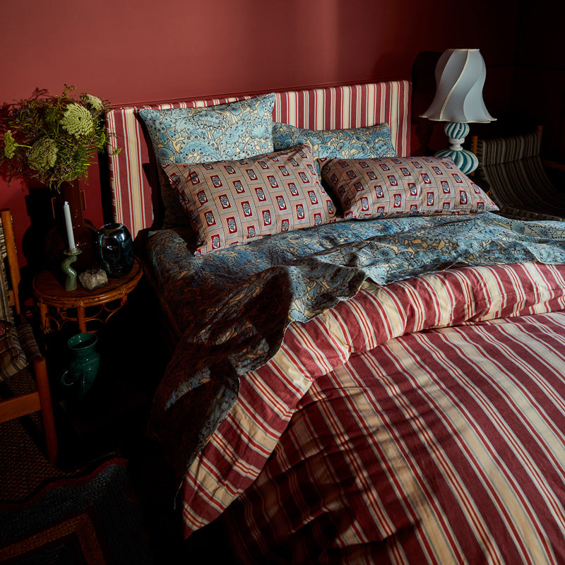 Lucia Linen Pillowcase Set Cerulean