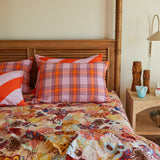 Isla Linen Pillowcase Set Vivid Coral