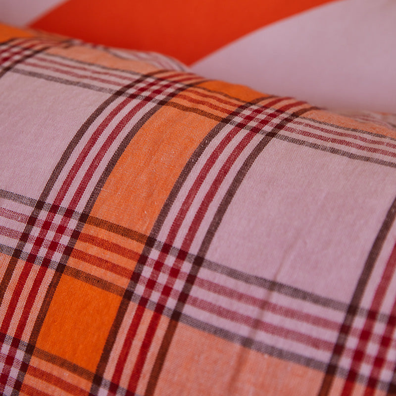 Isla Linen Pillowcase Set Vivid Coral