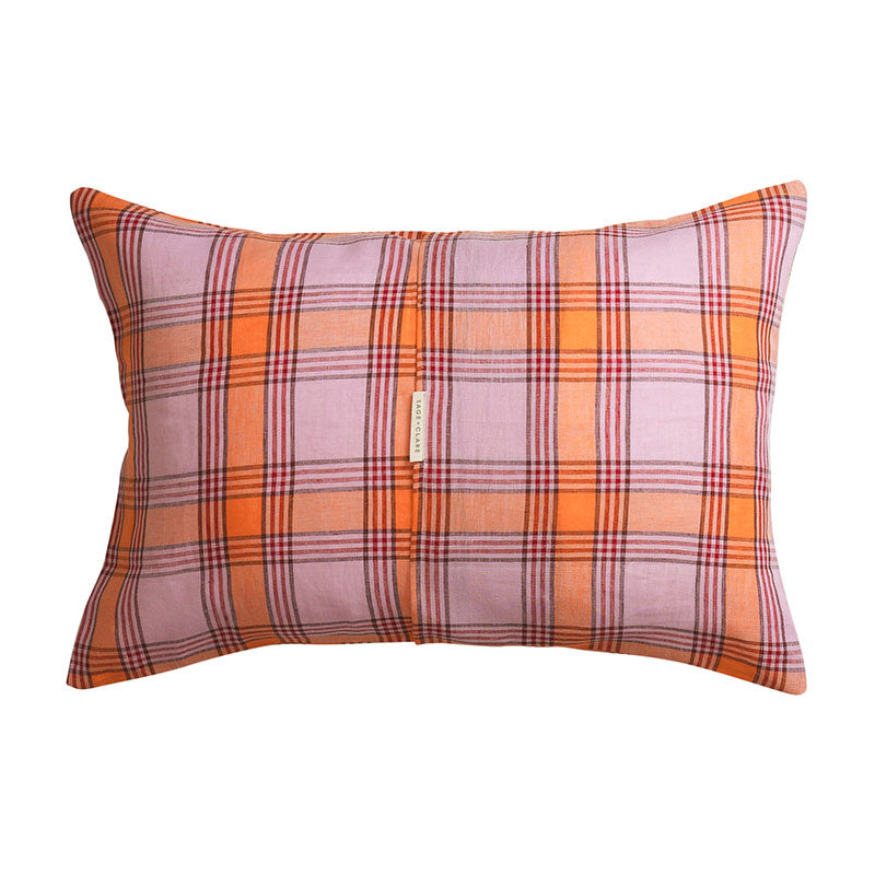 Isla Linen Pillowcase Set Vivid Coral