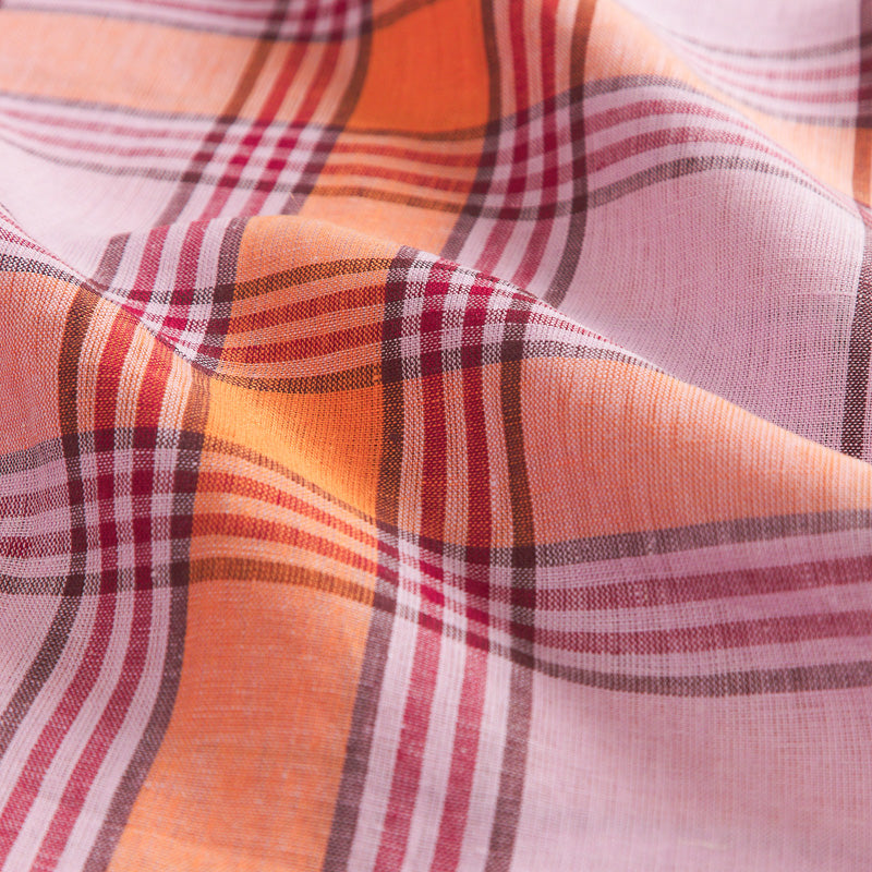 Isla Linen Quilt Cover Vivid Coral