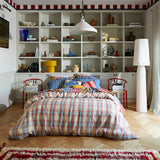 Isla Linen Quilt Cover Cerulean
