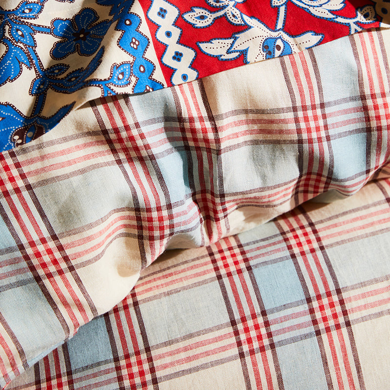 Isla Linen Quilt Cover Cerulean