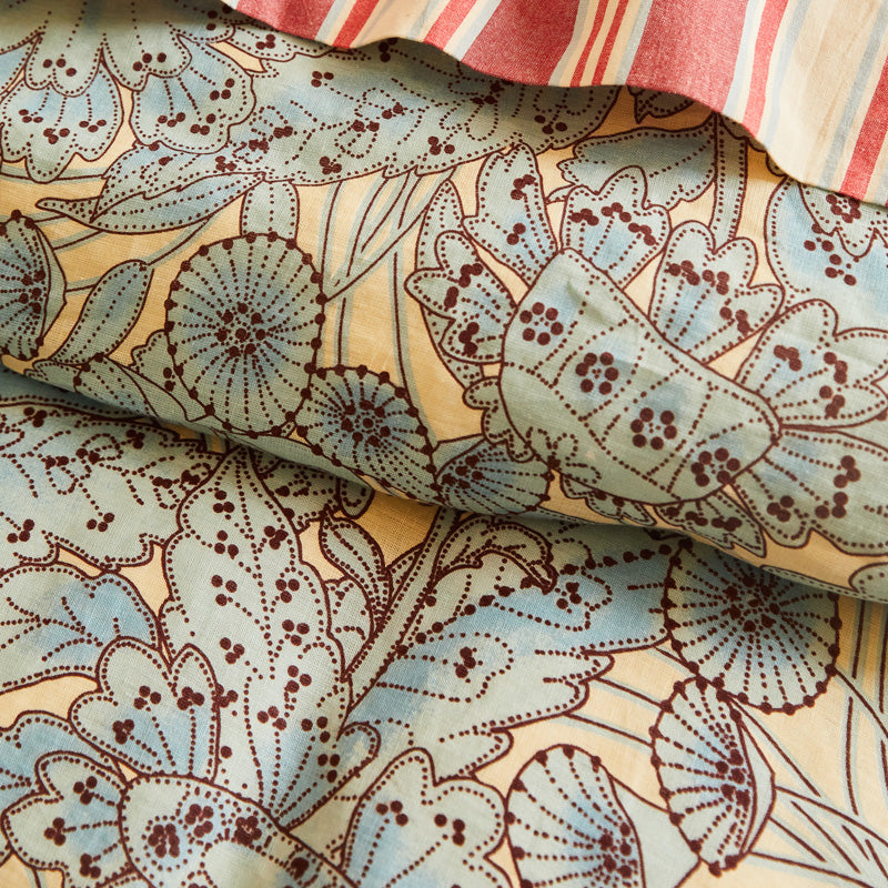 Lucia Linen Quilt Cover Cerulean