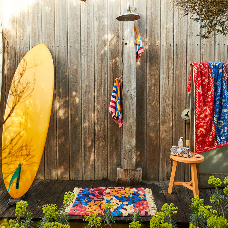 Francesca Bath Mat Garnet