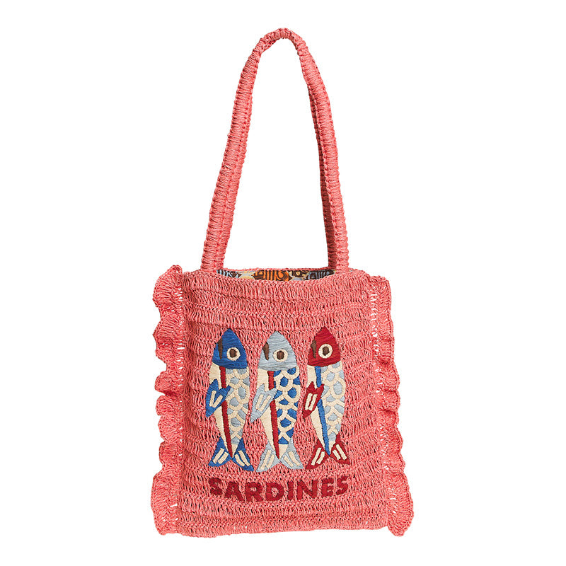 Sandria Crochet Sardines Tote Bag