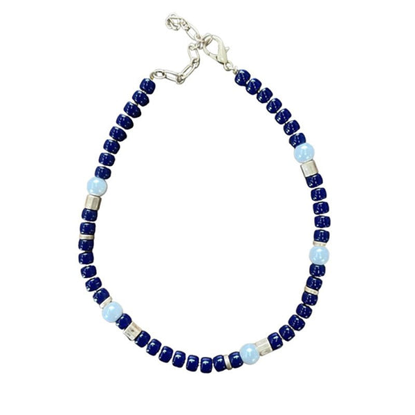 Find Jacinta Navy Beaded Short Necklace - Zoda at Bungalow Trading Co.