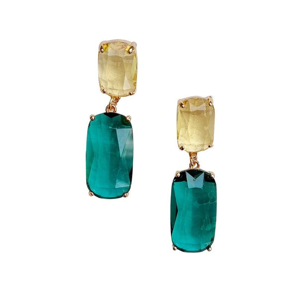Find Jada Gem Earring Yellow Green - Zoda at Bungalow Trading Co.