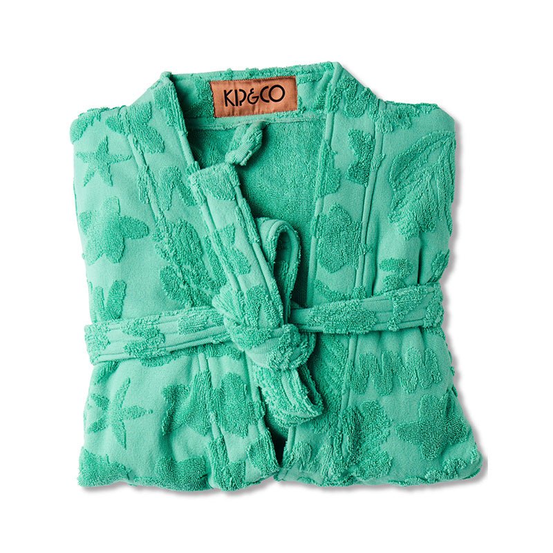 Find Jade Rock Pool Terry Bath Robe - Kip & Co at Bungalow Trading Co.