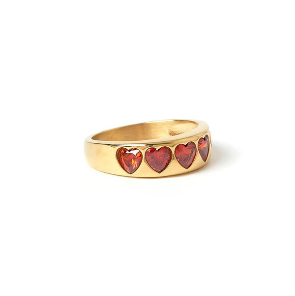 Find J'Adore Gold Ring Red - Arms of Eve at Bungalow Trading Co.