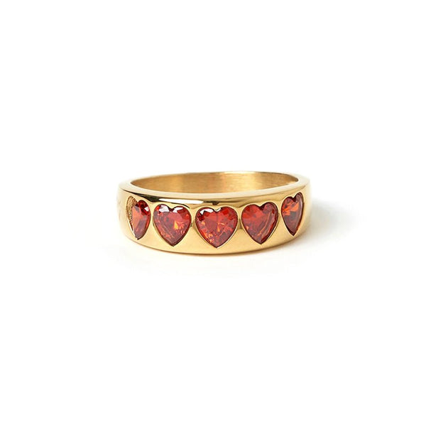 Find J'Adore Gold Ring Red - Arms of Eve at Bungalow Trading Co.