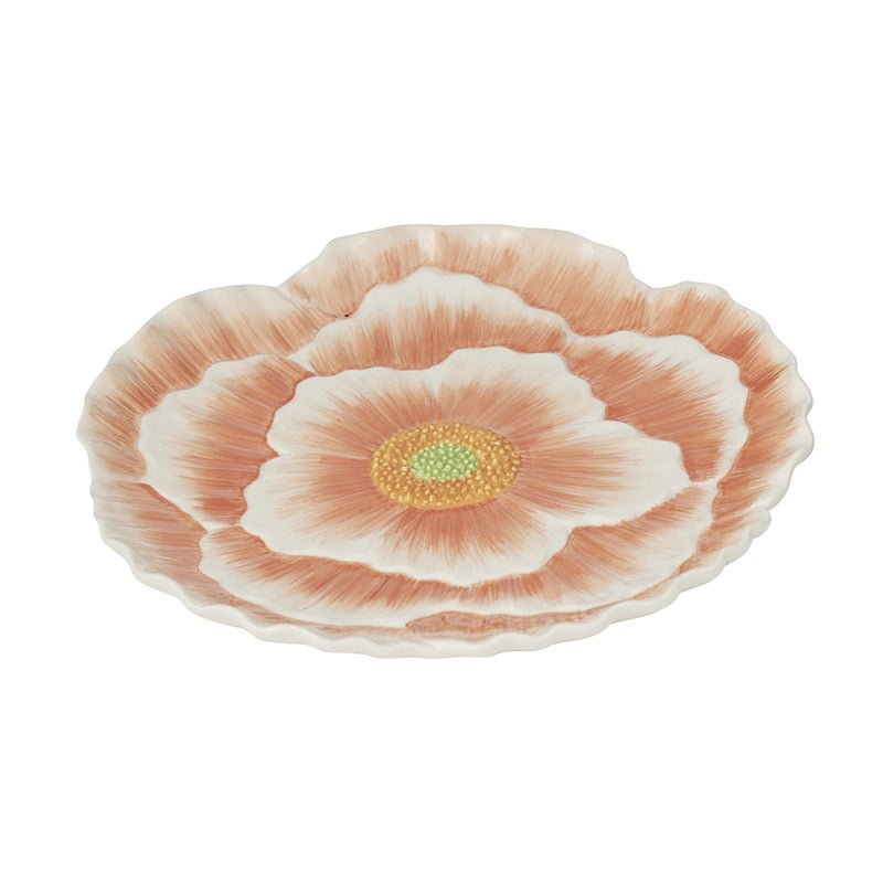 Find Jardin Ceramic Flower Plate Pink - Coast to Coast at Bungalow Trading Co.