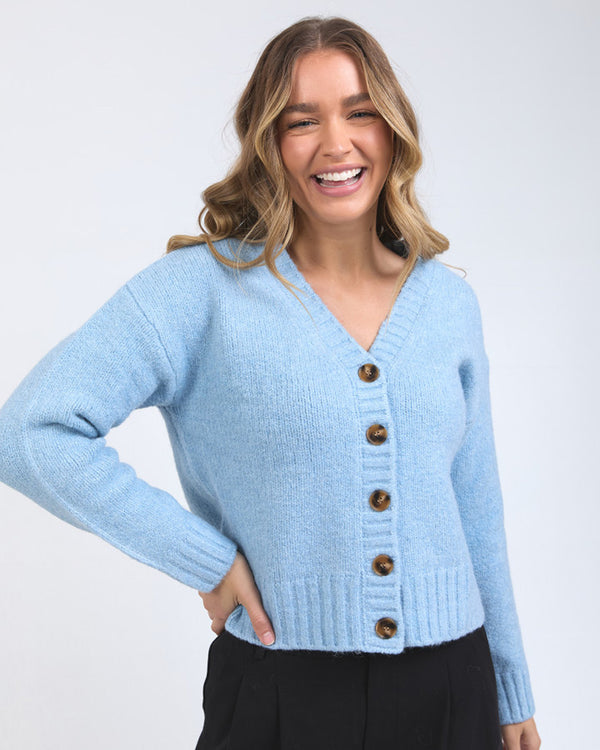 Jensen Button Cardigan Light Blue
