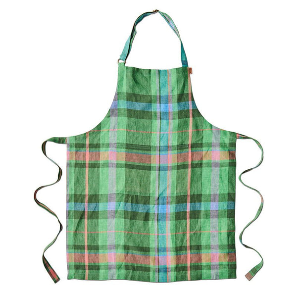 Find Jewel of the Nile Tartan Linen Apron - Kip & Co at Bungalow Trading Co.