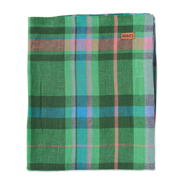 Find Jewel of The Nile Tartan Linen Tablecloth 145x270 - Kip & Co at Bungalow Trading Co.