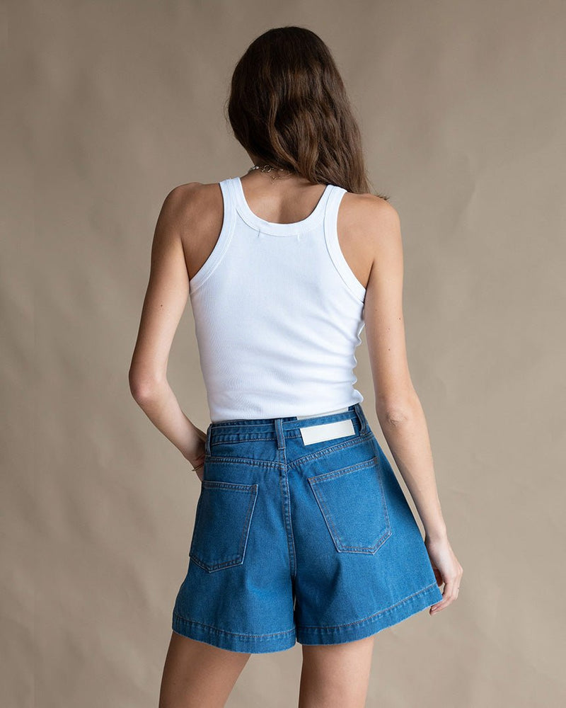 Find Jolie Denim Short Dark Blue - Araminta James at Bungalow Trading Co.