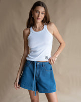 Find Jolie Denim Short Dark Blue - Araminta James at Bungalow Trading Co.