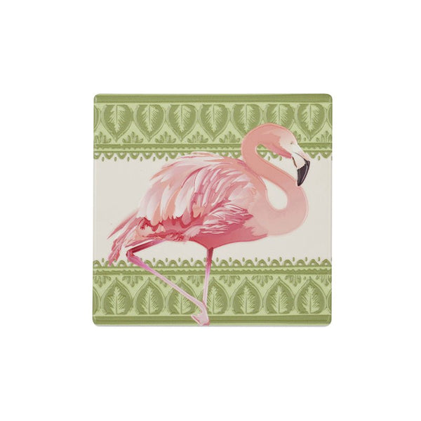 Find Jungle Ceramic Coaster Flamingo - Coast to Coast at Bungalow Trading Co.