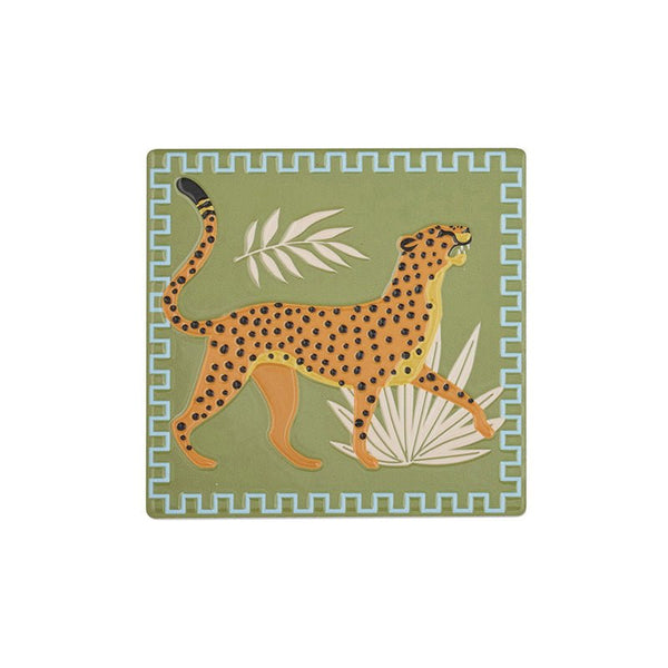 Find Jungle Ceramic Coaster Leopard - Coast to Coast at Bungalow Trading Co.