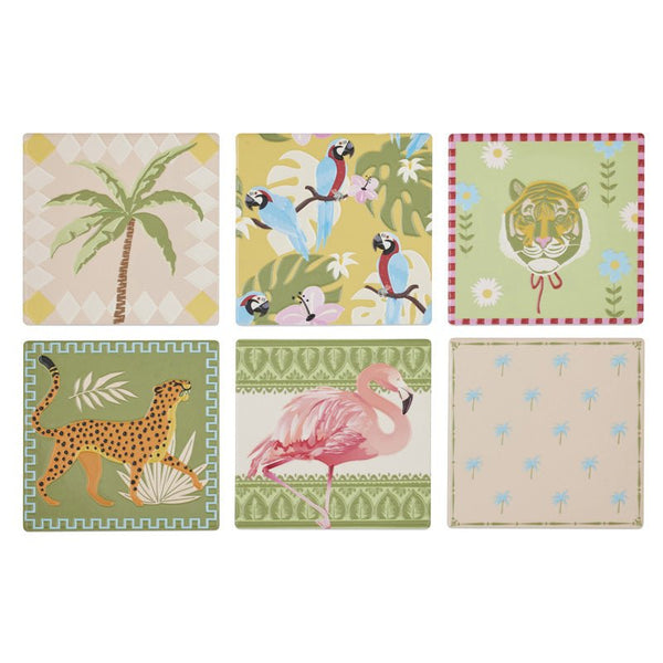 Find Jungle Ceramic Coaster Leopard - Coast to Coast at Bungalow Trading Co.