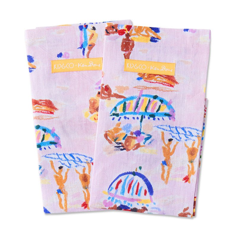 Find Ken Done Beach Days Napkins Set of 4 - Kip & Co at Bungalow Trading Co.