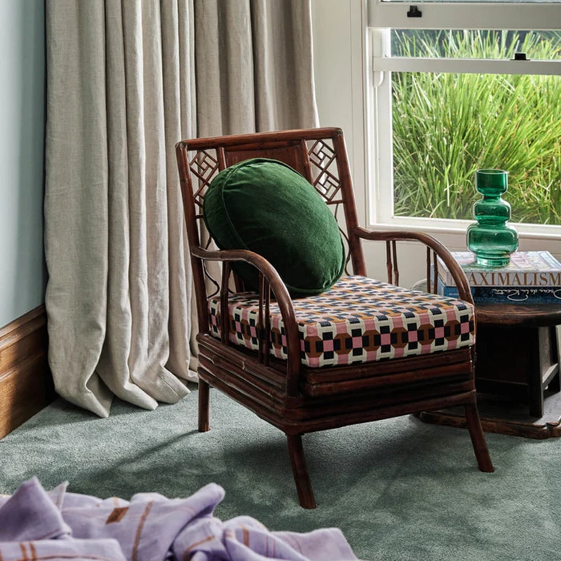 Kombu Green Velvet Pea Cushion