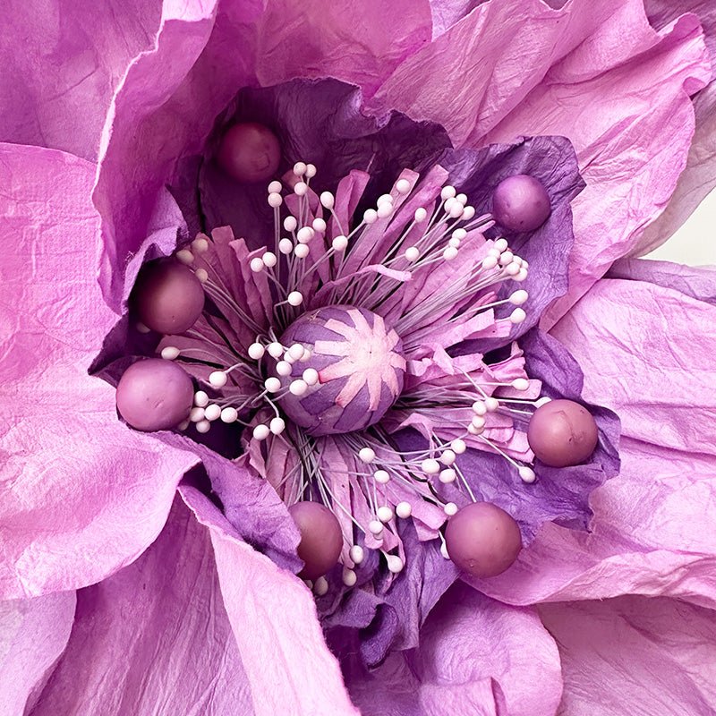 Find Large Poppy Paper Flower Mauve - Nibbanah at Bungalow Trading Co.