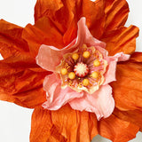 Find Large Poppy Paper Flower Orange - Nibbanah at Bungalow Trading Co.