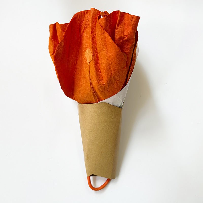 Find Large Poppy Paper Flower Orange - Nibbanah at Bungalow Trading Co.