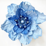 Find Large Poppy Paper Flower Soft Blue - Nibbanah at Bungalow Trading Co.